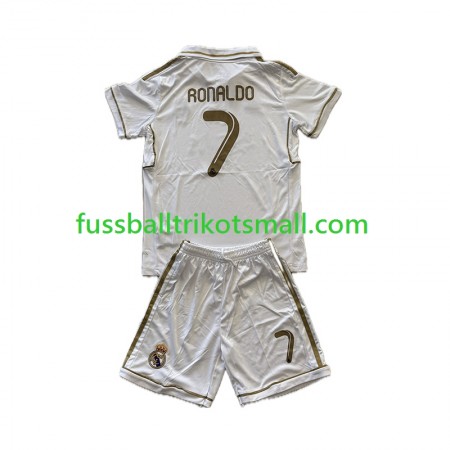 Fußballtrikots Real Madrid Cristiano Ronaldo 7 Retro Kinder 2011-2012 Kurzarm Heimtrikotsatz kaufen